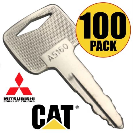 MITSUBISHI / CATERPILLAR FORKLIFT IGNITION KEY (100 Pack) A5160 91A07 ...